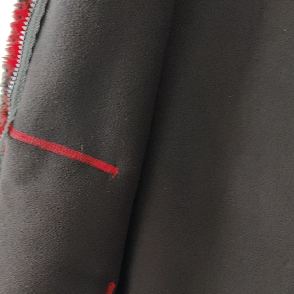 Red and Black Checkered Fleece Jacket - Picture 3 of 5